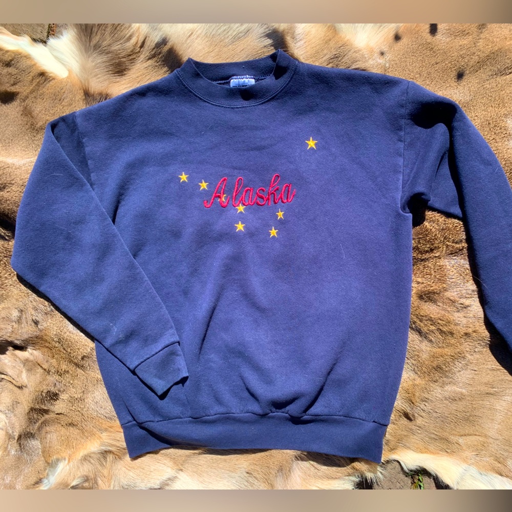Vintage Alaska Embroidered Crewneck